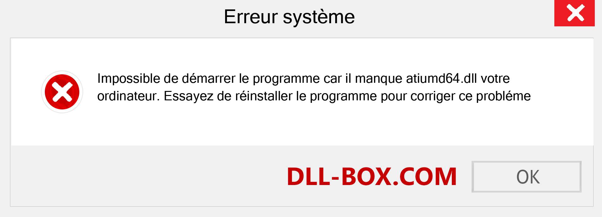 Le fichier atiumd64.dll est manquant ?. Télécharger pour Windows 7, 8, 10 - Correction de l'erreur manquante atiumd64 dll sur Windows, photos, images